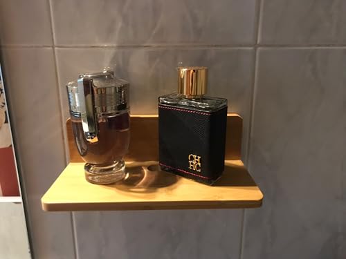 Agalet Étagères Murales Sans Perçage Bambou (22 cm) | Sans Trous Étagère Murale pour Décoration Intérieure en Bois Résis