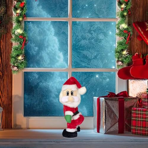 Père Noël Dansant Mihauuke Jouets, Père Noël Dansant Animé, Décoration de Noël en Peluche