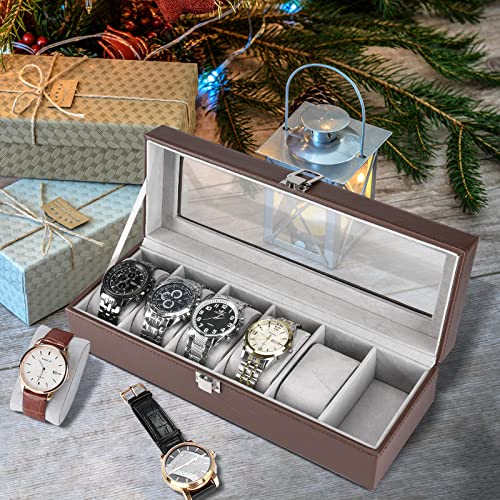 ProCase Boîte Antichoc à Montre Élégante, 6 Emplacements avec Coussins, Protection contre Rayures et Poussière, pour Pas